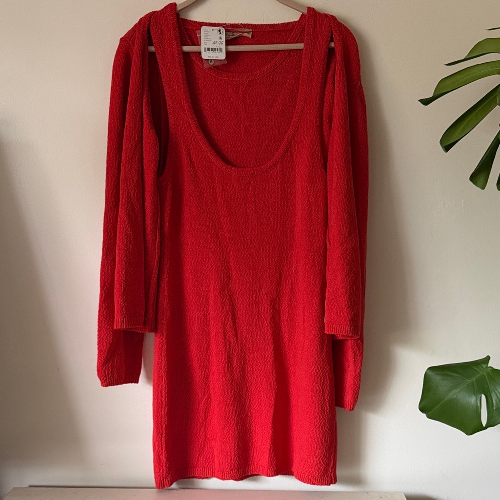 Free People Dress/Cardi Set